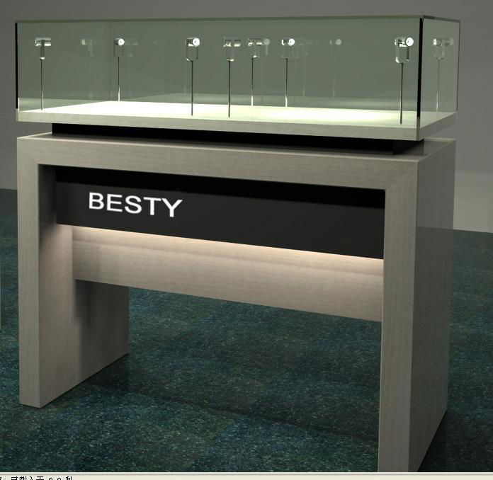 Famous jewelry shop display counter showcases with LED lights