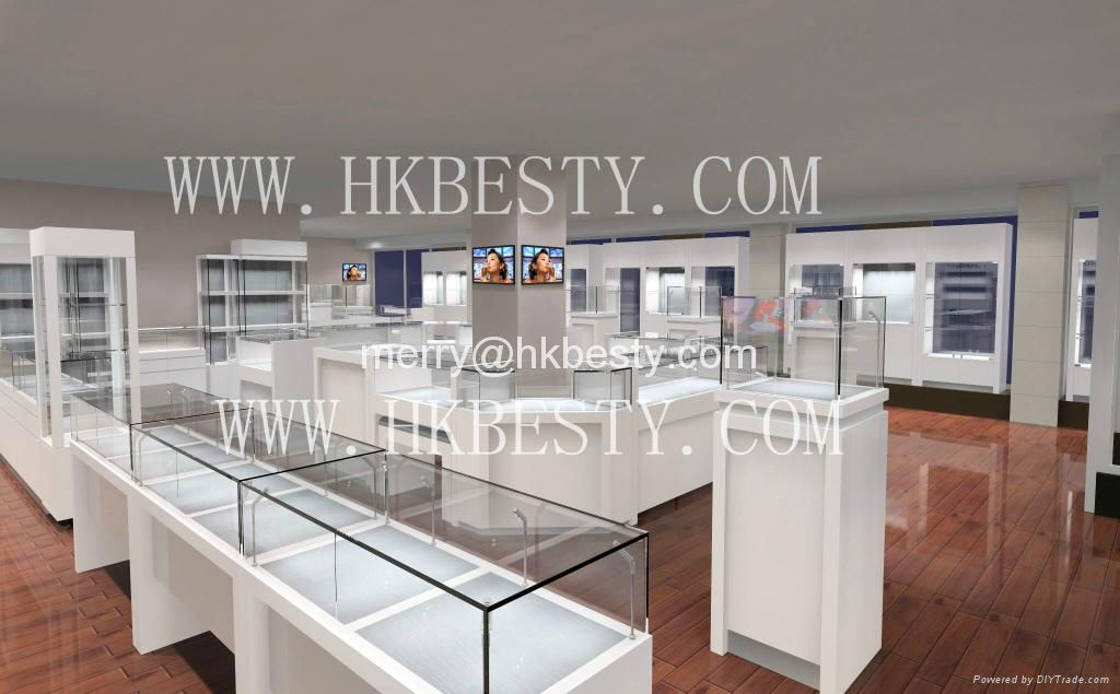 US 3D jewelry shop design and Australia jewellery store fixture 