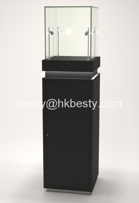 watch glass standing showcases with high-powered LED lights  2