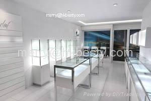 Deluxe jewelry display counter showcases in jewelry retail store 2