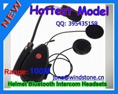 Motorcycle Helmet Bluetooth Headset, 100meters Range BT-9081