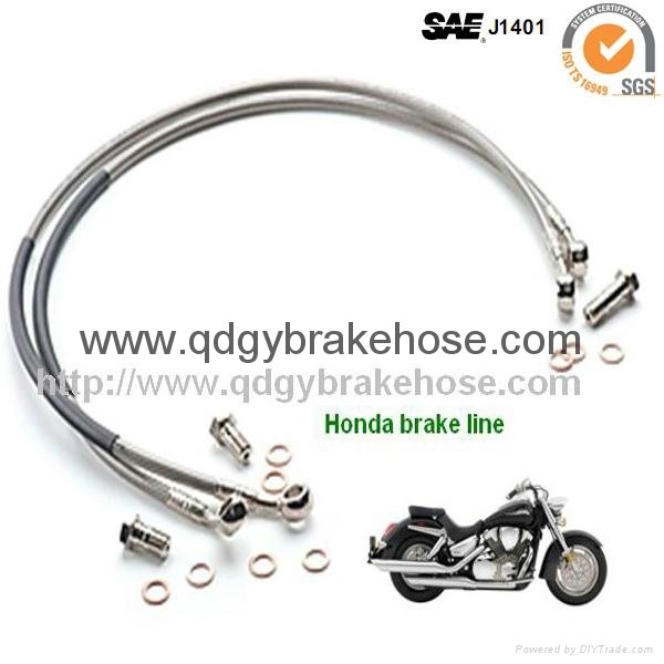 PTFE material stainless steel braided brake hose