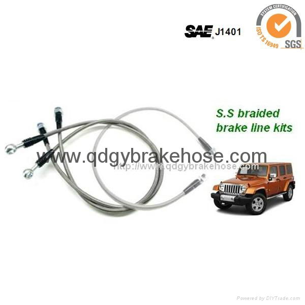 PTFE material stainless steel braided brake hose GSG013 QDGY (China