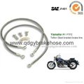 PTFE material stainless steel braided brake hose 4