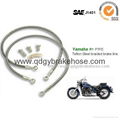 PTFE material stainless steel braided brake hose