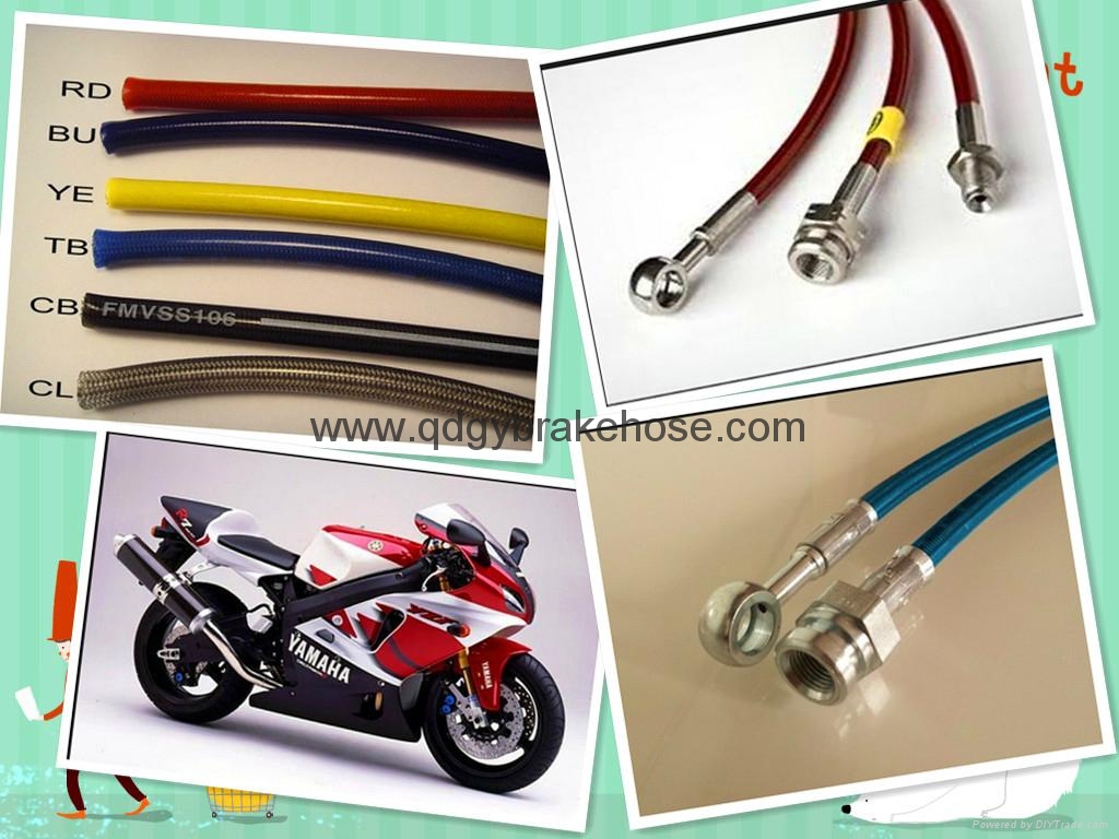 PTFE material stainless steel braided brake hose GSG013 QDGY (China Manufacturer) Car