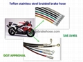 dot approved color cover  stainless steel brake hydraulic hose brake line 