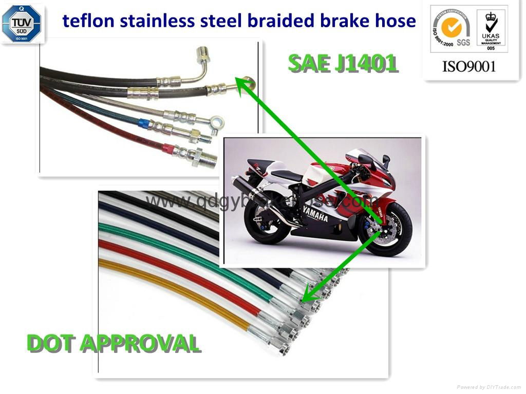 dot approved color cover  stainless steel brake hydraulic hose brake line  4