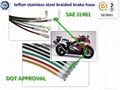dot approved color cover  stainless steel brake hydraulic hose brake line  4