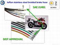dot approved color cover  stainless steel brake hydraulic hose brake line 