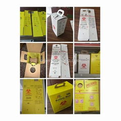 Medical Waste Collection Safety Boxes 5.0l Cardboard Sharps Container 