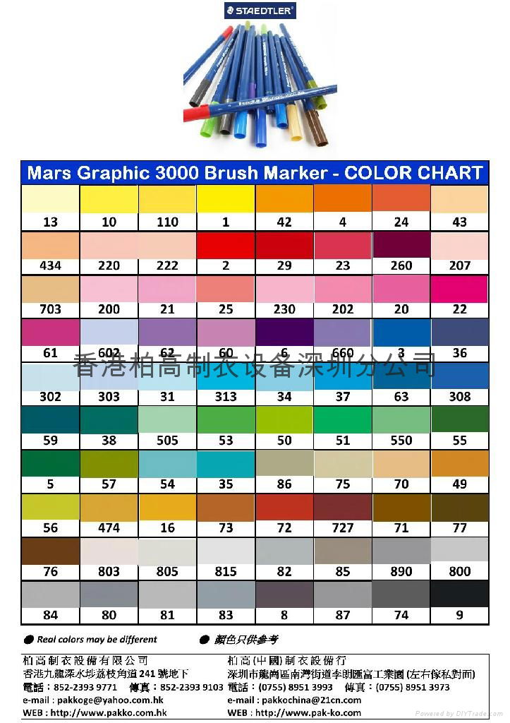 Germany STAEDTLER MARSGRAPHIC 3000 DUO MARKERS (80 types of colour) 3