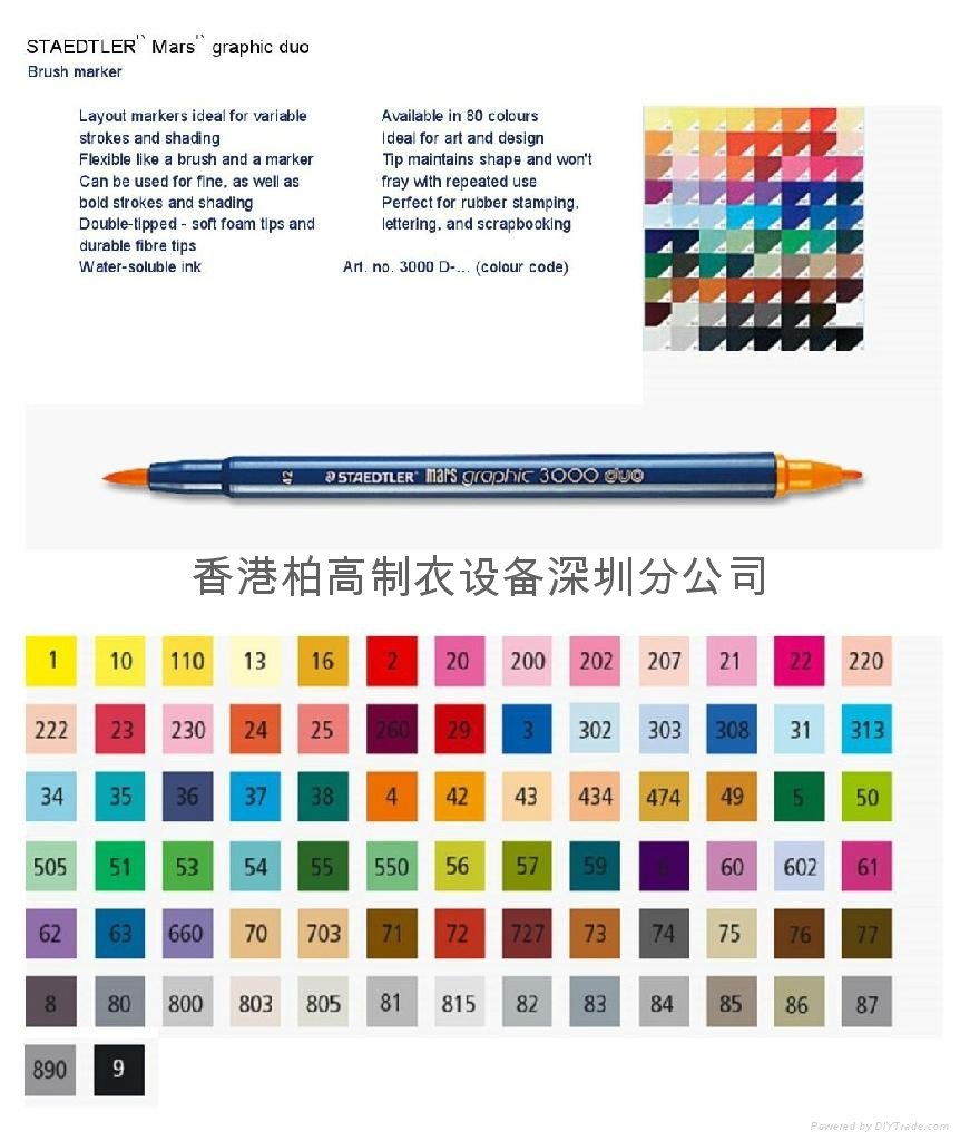 Germany STAEDTLER MARSGRAPHIC 3000 DUO MARKERS (80 types of colour) 4