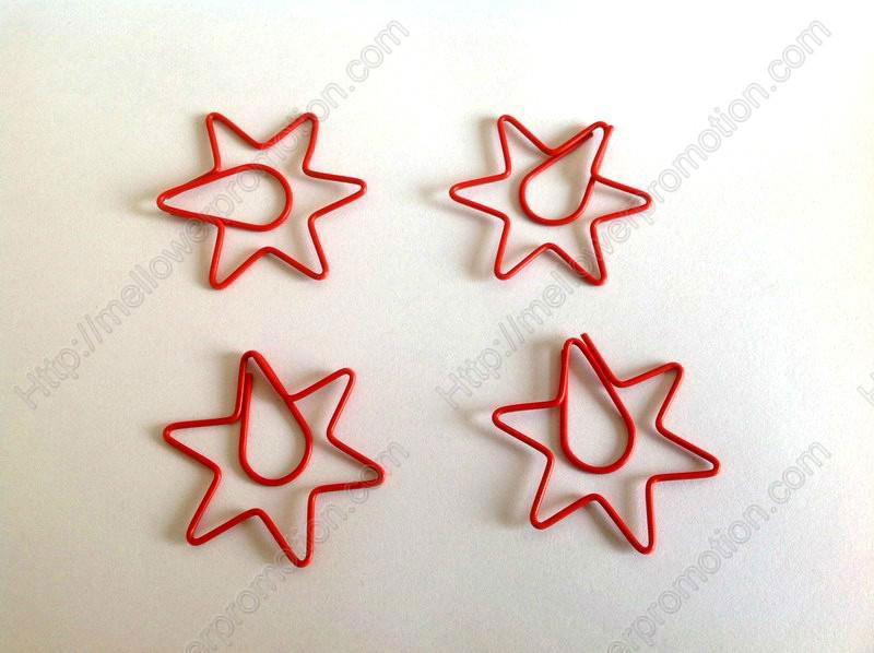 Fancy star shaped paper clips 3