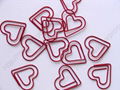 Fancy red heart shaped paper clips 1