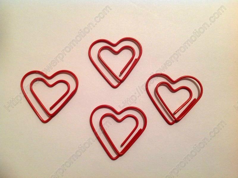 Fancy red heart shaped paper clips ML003 Mellower (China