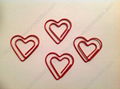 Fancy red heart shaped paper clips 2