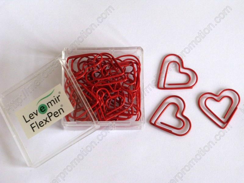Fancy red heart shaped paper clips ML003 Mellower (China