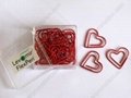 Fancy red heart shaped paper clips 3