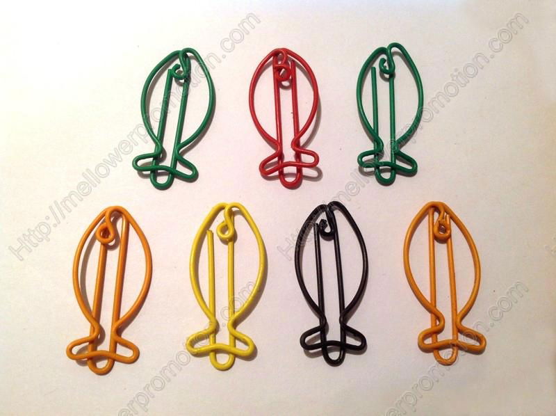 Fancy fish shaped paper clips