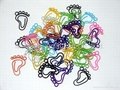 colorful foot shaped paper clips