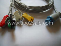 Compatible S&W(ARTEMA) patient cable with leadwires