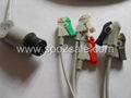 One piece 5-lead ECG Cable with grabber