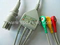 Colin BP-88S One piece 3-lead ECG Cable with leadwires