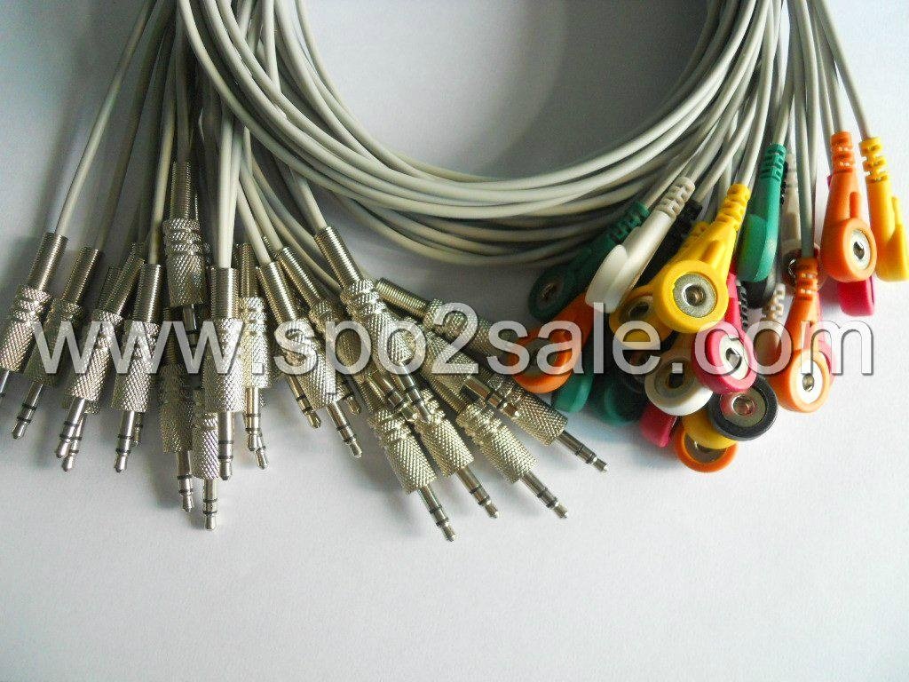 OEM 6 lead 3.5mm Stereo connector ECG Cable 1
