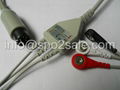 Zoll one piece 3 lead AHA,Snap ECG Cable