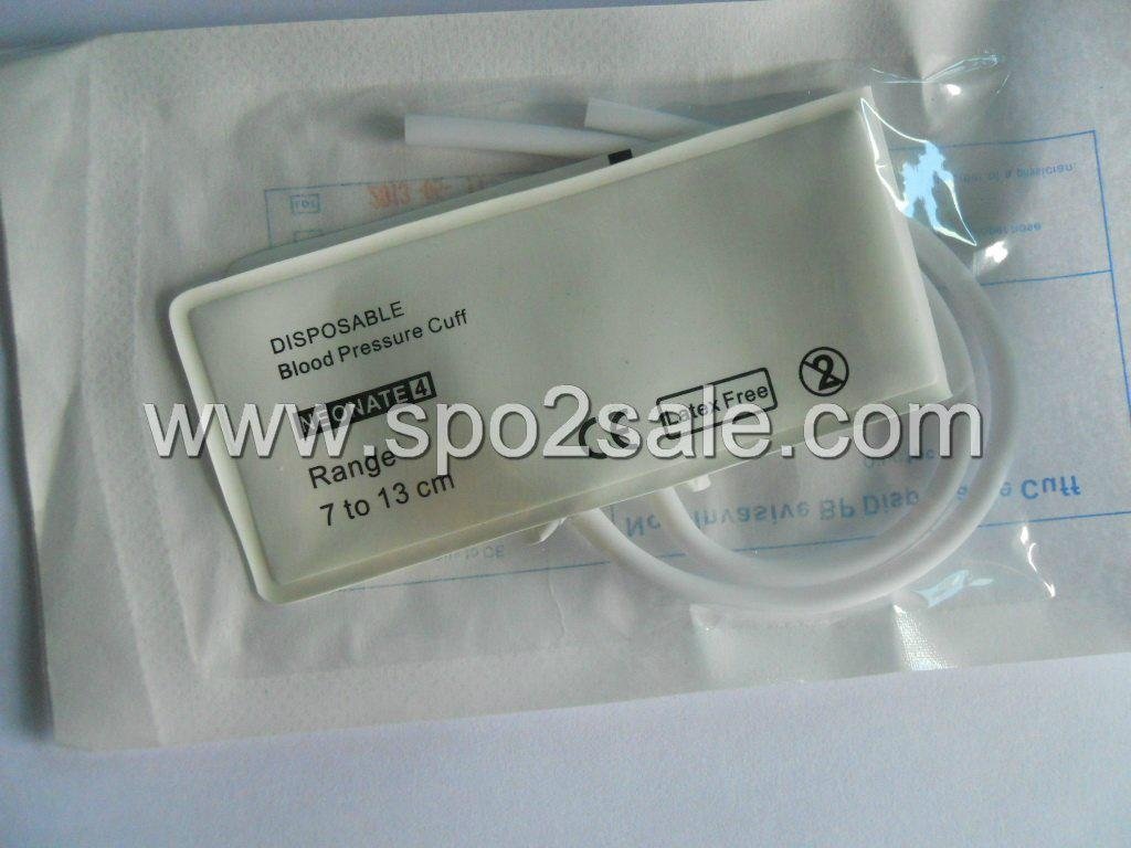 Disposable Neonatal dual tube NIBP cuff, 7-13 cm,No.4