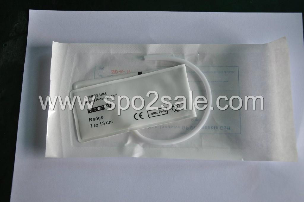 714-1031-01 Disposable Neonatal single tube NIBP cuff, 7-13 cm,No.4