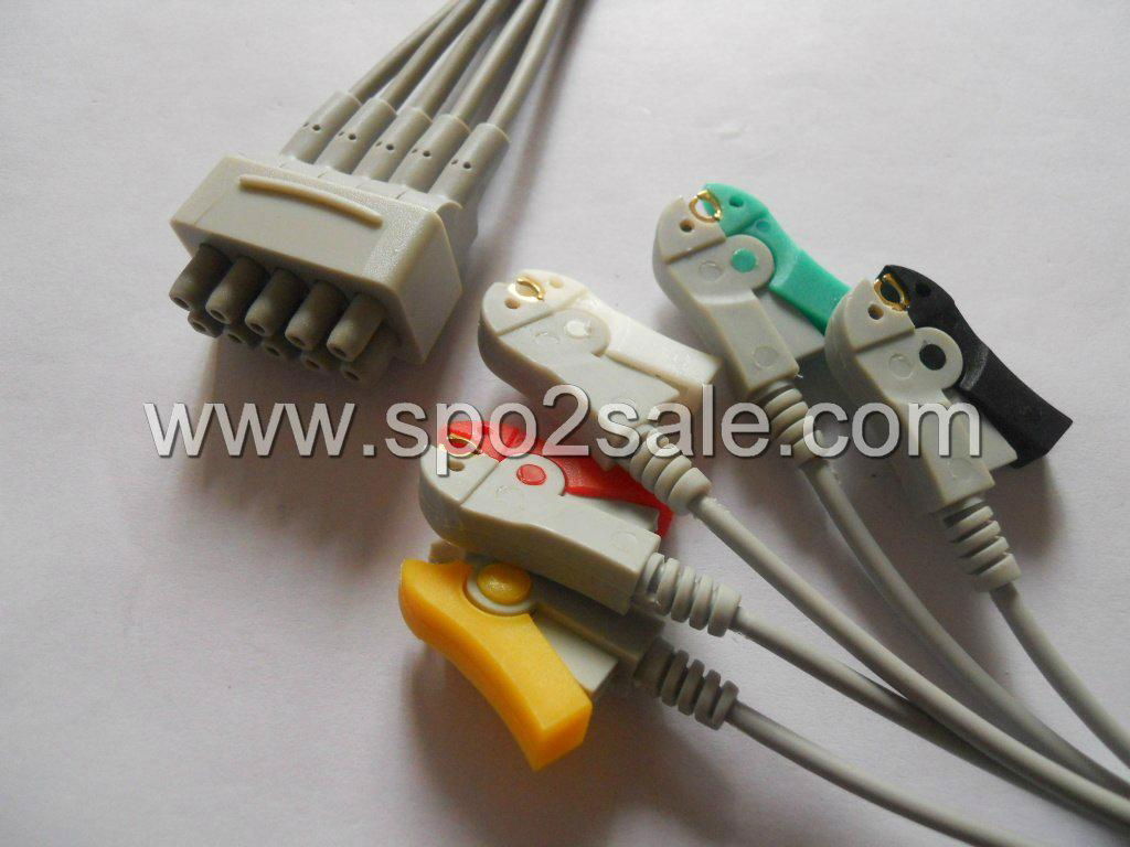 GE 411202-003(E9003CG) 5 Leadwires,IEC,Clip