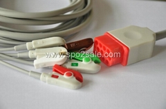 Compatible with Bionet BM5 one piece Cable with 5-lead IEC Clip leadwires 