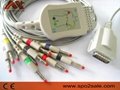 Burdick/Quinton EKG cable with leadwires