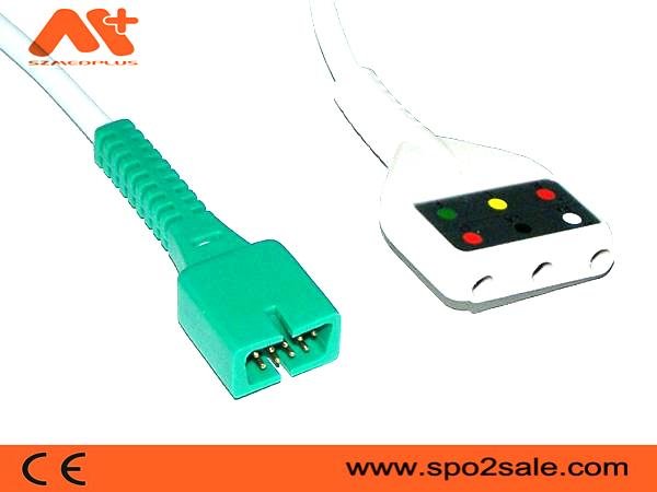 MEK 3 lead Din type ECG Trunk cable