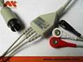 Zoll one piece 3 lead AHA,Snap ECG Cable