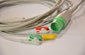 Nihon Kohden 11pin BC-753V one piece ecg cable with leadwires