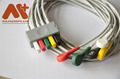 Original Mindray EL6502B ECG 5-LEAD WIRES, SNAP, ADU, TPU, IEC - 0010-30-42736