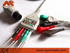 Datascope Din type 5 lead ECG Trunk cable