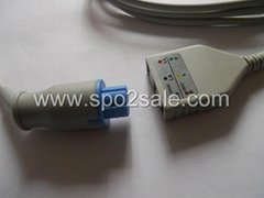 Datex 3-Lead ECG trunk cable