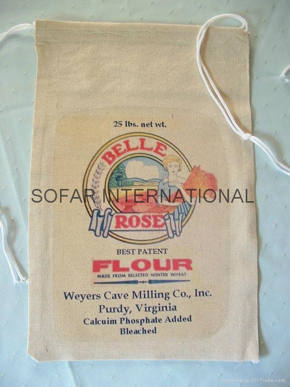 Cotton Flour Bag/ Rice Bag/ Food Packing Bag/ Muslin Bag 4