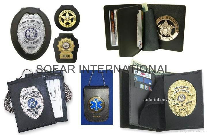 Leather Badge Holder Belt Clip  Badge Holder Wallet ID Card Holder Purse