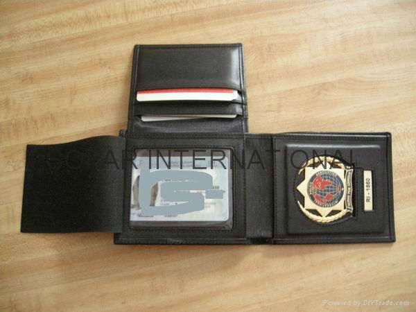 Leather Badge Holder Belt Clip  Badge Holder Wallet ID Card Holder Purse 3