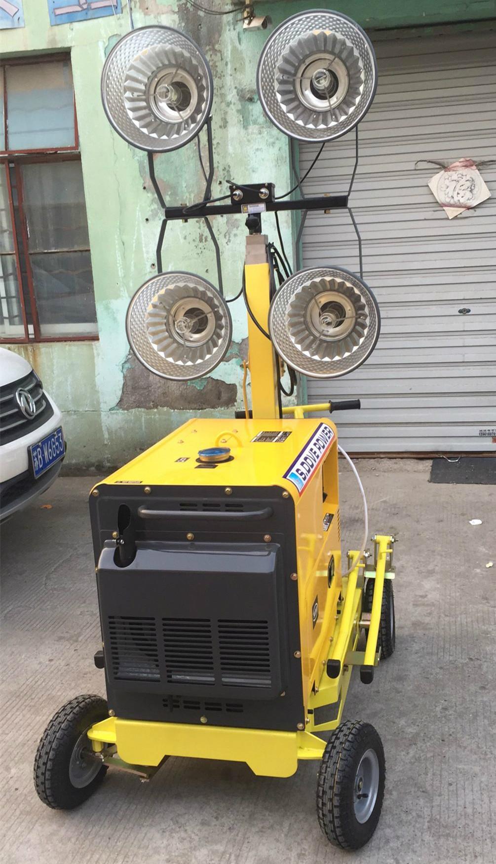 5kw light tower generator 5kva silent light tower generator DG6500SE