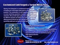 Customized cold forged and turned products