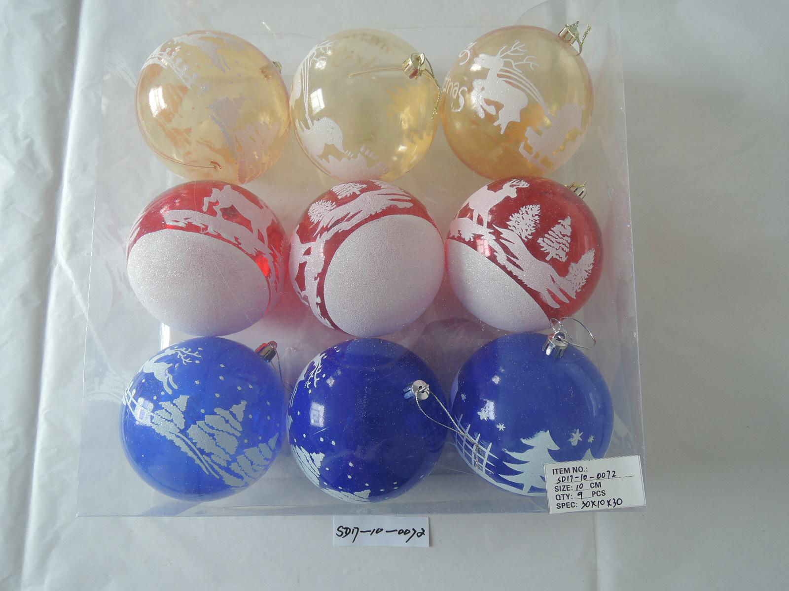 Christmas painted balls