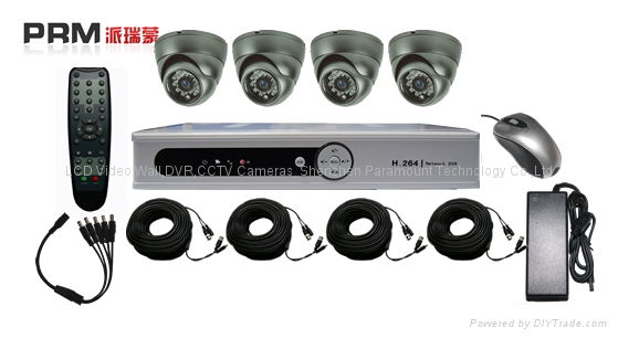 4ch h.264 stand alone cctv dvr kits  2