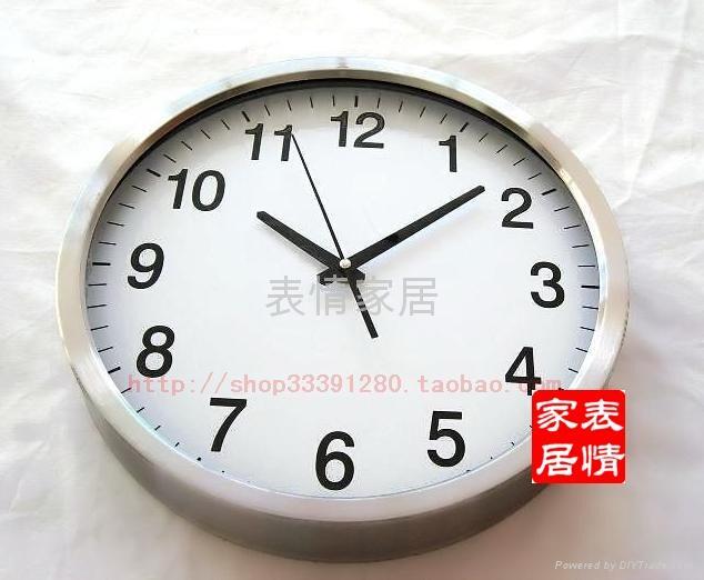 Factory outlets -stainless steel wall clock mute - 34CM diameter 4