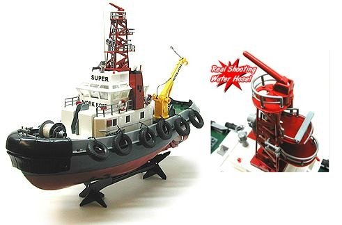 3810 RC Seaport Tug Boat Henglong Water Jetting RC Fire Boat 5